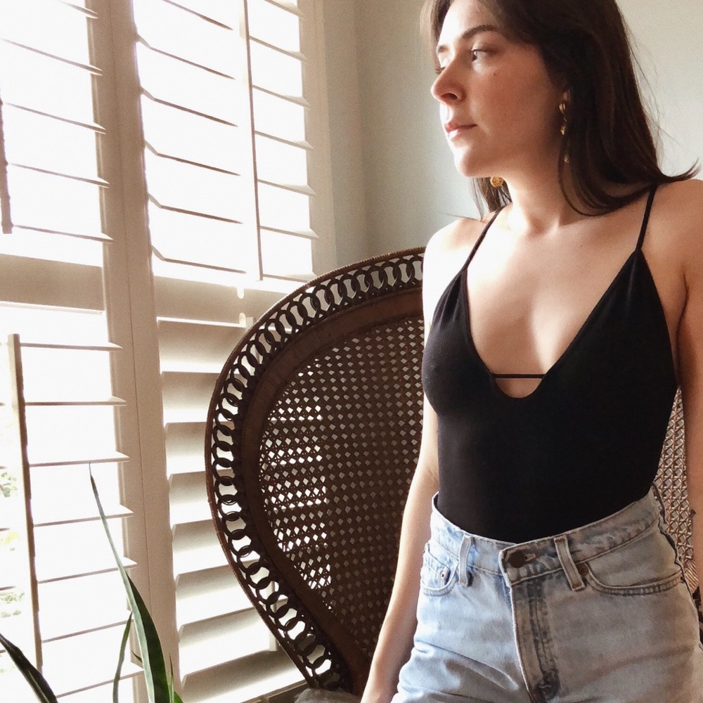 Deep v bodysuit